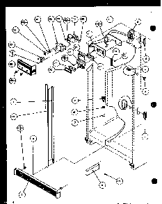Section 14 Diagram and Parts List for SL22JB-P1116006W  Amana Refrigerator
