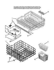 Upper And Lower Rack Parts Diagram and Parts List for MDBM601AWB3  Maytag Dishwasher