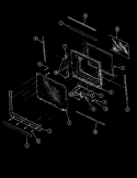 DOOR PARTS Diagram and Parts List for M41E-9P  Magic Chef Microwave Oven Combo