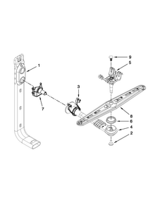 Upper Wash And Rinse Parts Diagram and Parts List for MDC4809PAW1  Maytag Dishwasher