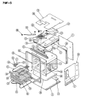 BODY Diagram and Parts List for 79FN-5EVW  Magic Chef Wall Oven