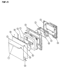 DOOR Diagram and Parts List for 79FN-5EVW  Magic Chef Wall Oven