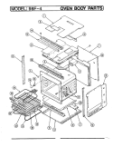 BODY Diagram and Parts List for 98FA-4CLX  Magic Chef Wall Oven
