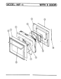 DOOR (WITH X) Diagram and Parts List for 98FA-4CLX  Magic Chef Wall Oven