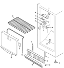 FREEZER COMPARTMENT Diagram and Parts List for AFU1567BW  Amana Freezer