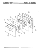 DOOR (WITH W) Diagram and Parts List for 98FN-4CW  Magic Chef Wall Oven