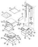 SHELVES & ACCESSORIES Diagram and Parts List for RSW24E0DAB  Maytag Refrigerator