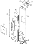 Part Location Diagram of 69518-5 Whirlpool NCOVER, UPPER HINGE BLKNLA