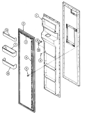 FREEZER INNER DOOR Diagram and Parts List for RSW24E0DAB  Maytag Refrigerator