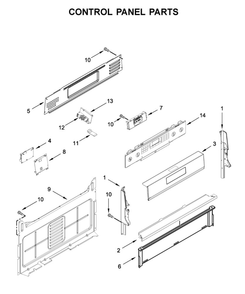 Control Panel Parts Diagram and Parts List for MGR8800FZ1  Maytag Range