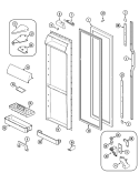 FRESH FOOD DOOR Diagram and Parts List for GS24Y8DV  Maytag Refrigerator