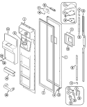 FREEZER DOOR Diagram and Parts List for GS24Y8DV  Maytag Refrigerator