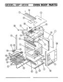 BODY Diagram and Parts List for 99F-4EXW  Magic Chef Wall Oven