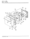 DOOR Diagram and Parts List for 99F-4EXW  Magic Chef Wall Oven