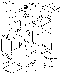 Cabinet Assy Diagram and Parts List for ARR633E-P1130992NE  Amana Range