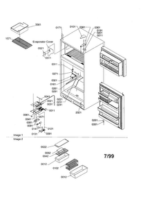 Door/hinges/accessories Diagram and Parts List for TS122VE-P1306602WE  Amana Refrigerator