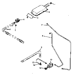Gas Components Diagram and Parts List for AGS751W1P1141273NW  Amana Range