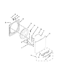 Part Location Diagram of WPW10424239 Whirlpool DOOR-OUTER