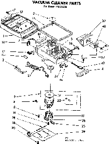 Base Assembly Diagram and Parts List for 11621830  Kenmore Canister Vacuum