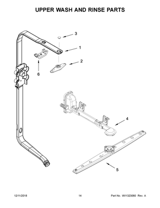 Upper Wash And Rinse Parts Diagram and Parts List for JDTSS247HS0  Maytag Dishwasher
