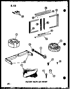 Factory Installed Mount Diagram and Parts List for 218-5K P67535-7R Amana Air Conditioner