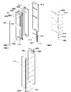 Freezer Door Diagram and Parts List for SB520TW-P1308601WW  Amana Refrigerator