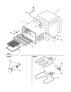 Cavity Diagram and Parts List for ART6021C-P1143811NC  Amana Range