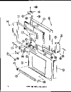 Upper Door Parts Diagram and Parts List for TM14F-P75658-2W  Amana Refrigerator