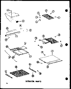 Interior Parts Diagram and Parts List for TC18E-L-P74660-14WL  Amana Refrigerator