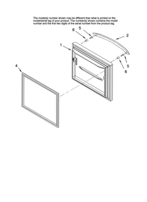 Freezer Door Parts Diagram and Parts List for MFD2562KES11  Maytag Refrigerator