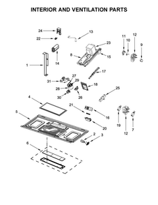 Interior And Ventilation Parts Diagram and Parts List for MMV4205FB0  Maytag Microwave