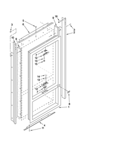Cabinet And Breaker Trim Parts Diagram and Parts List for JF42NXFXDW00  Jenn-Air Refrigerator