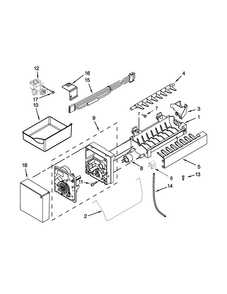 Ice Maker Parts Diagram and Parts List for JFC2089BEM01  Jenn-Air Refrigerator