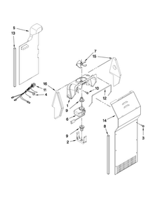 Air Flow Parts Diagram and Parts List for MSD2572VES03  Maytag Refrigerator