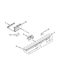 Control Panel And Latch Parts Diagram and Parts List for JDB8000AWB2  Jenn-Air Dishwasher