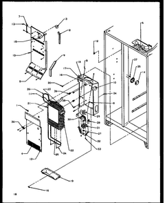 Evaporator And Air Handling Diagram and Parts List for SXDE27NPL-P1162204WL  Amana Refrigerator