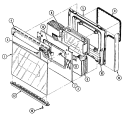 DOOR Diagram and Parts List for 5651XRA  Magic Chef Range
