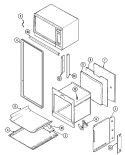 BODY Diagram and Parts List for 9865XUB  Magic Chef Wall Oven