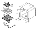 OVEN Diagram and Parts List for G3521WRA  Maytag Range