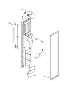 Freezer Door Parts Diagram and Parts List for MSD2550VES03  Maytag Refrigerator