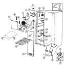 FREEZER COMPARTMENT Diagram and Parts List for RC223TM  Amana Refrigerator