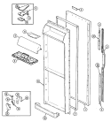 FRESH FOOD DOOR Diagram and Parts List for RC223TM  Amana Refrigerator