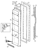 Part Location Diagram of 70121-3 Whirlpool COVER, UPPER HINGE (ALM)