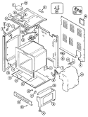 BODY Diagram and Parts List for 3862XRW  Magic Chef Range