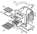 OVEN Diagram and Parts List for 9895VRV  Magic Chef Wall Oven