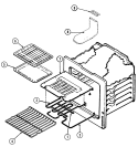 OVEN Diagram and Parts List for 6500SRS  Magic Chef Range