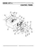 CONTROL PANEL Diagram and Parts List for 97FN-4EXWW  Magic Chef Wall Oven