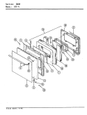 DOOR - UPPER (SER. 17) Diagram and Parts List for 97FN-4EXWW  Magic Chef Wall Oven