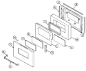 DOOR (9512WUx) Diagram and Parts List for 9512WUV  Magic Chef Wall Oven