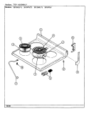 TOP ASSEMBLY Diagram and Parts List for 3510PRV  Magic Chef Range